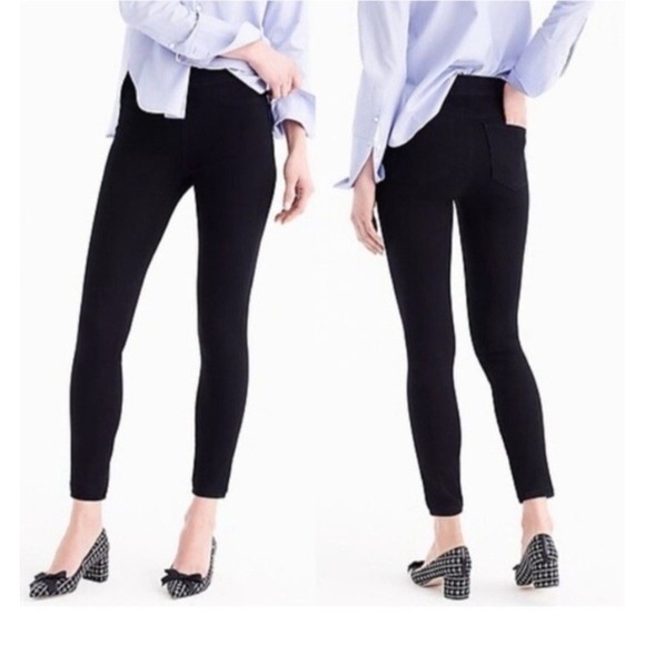 J. Crew‎ Jeans 10" High Rise Women's  Size 29 Black Denim Stretch Toothpick - Picture 1 of 9